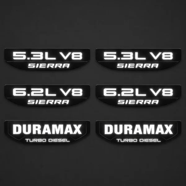 2019+ GMC Sierra LED Illuminated Fender Badges