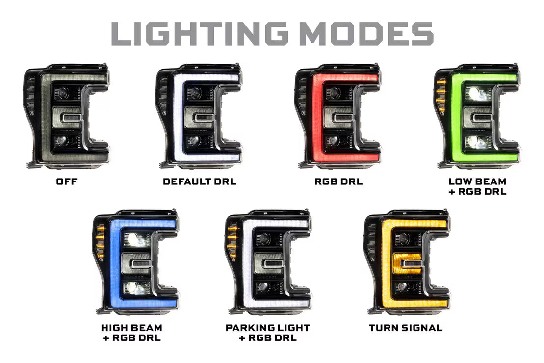 2017-2019 Ford Super Duty XB Hybrid LED-Scheinwerfer