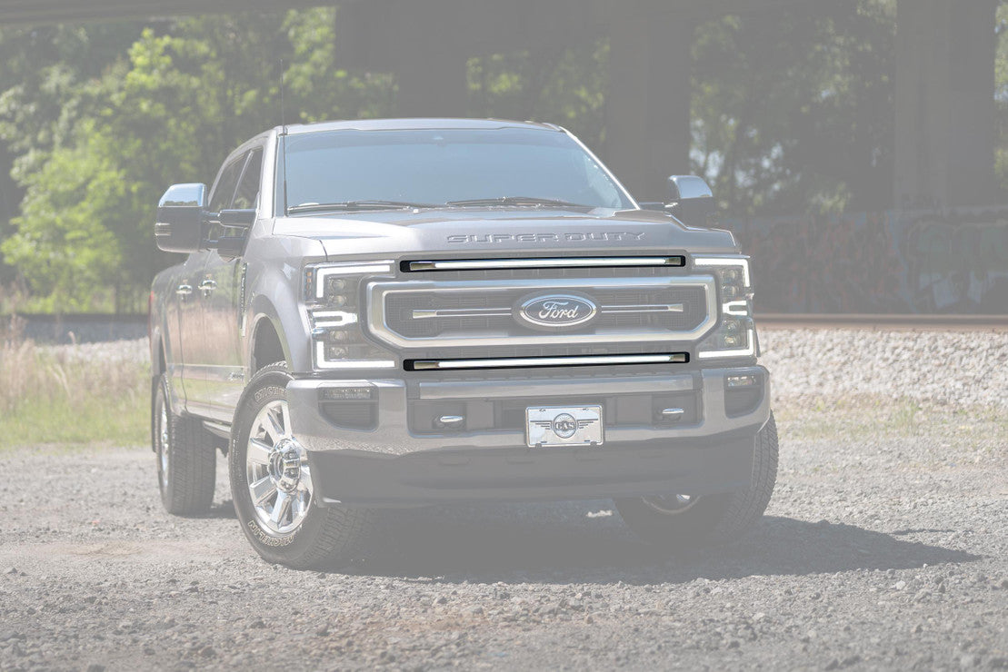 Inserciones de rejilla LED DRL XBG: Ford Super Duty Platinum (20-22)