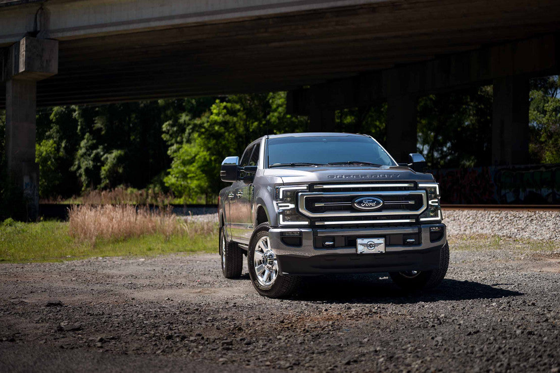 Inserciones de rejilla LED DRL XBG: Ford Super Duty Platinum (20-22)