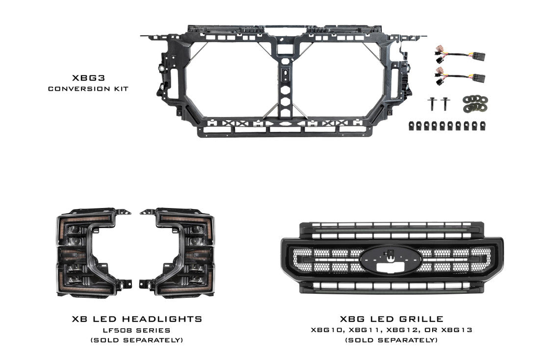 Kit de conversión de parte delantera de Ford Super Duty: 17-19 a 20-22