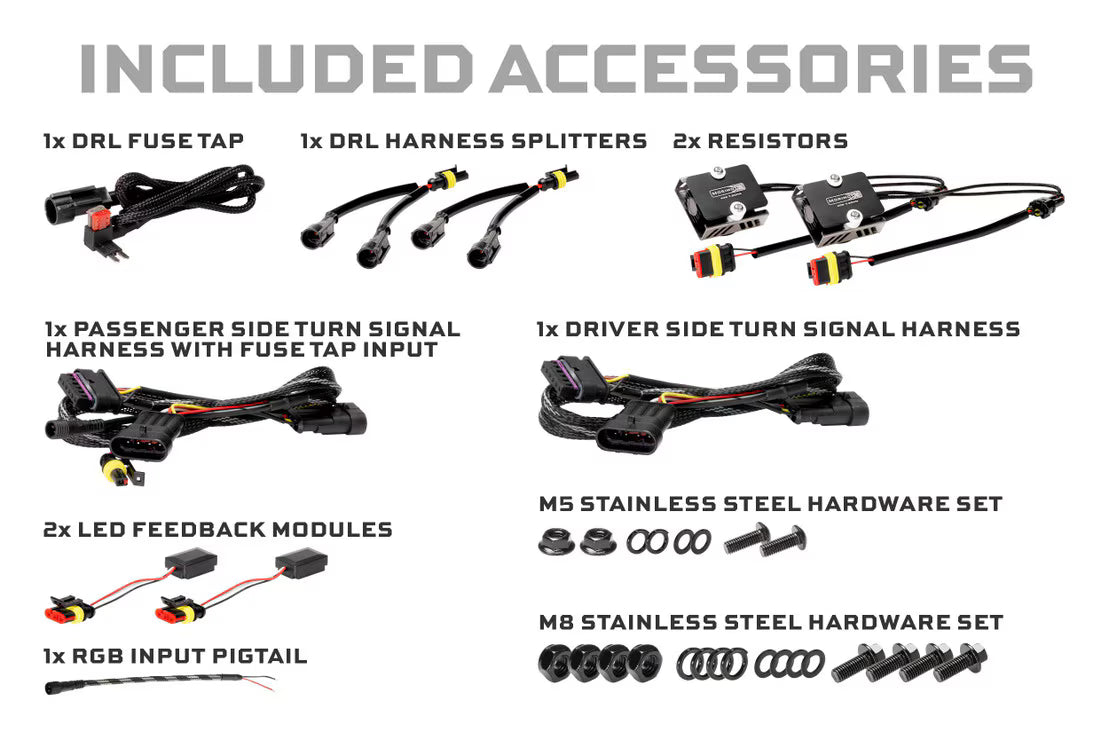 2020+ Jeep Gladiator JT XRGB LED Fender Flare Chop Kit