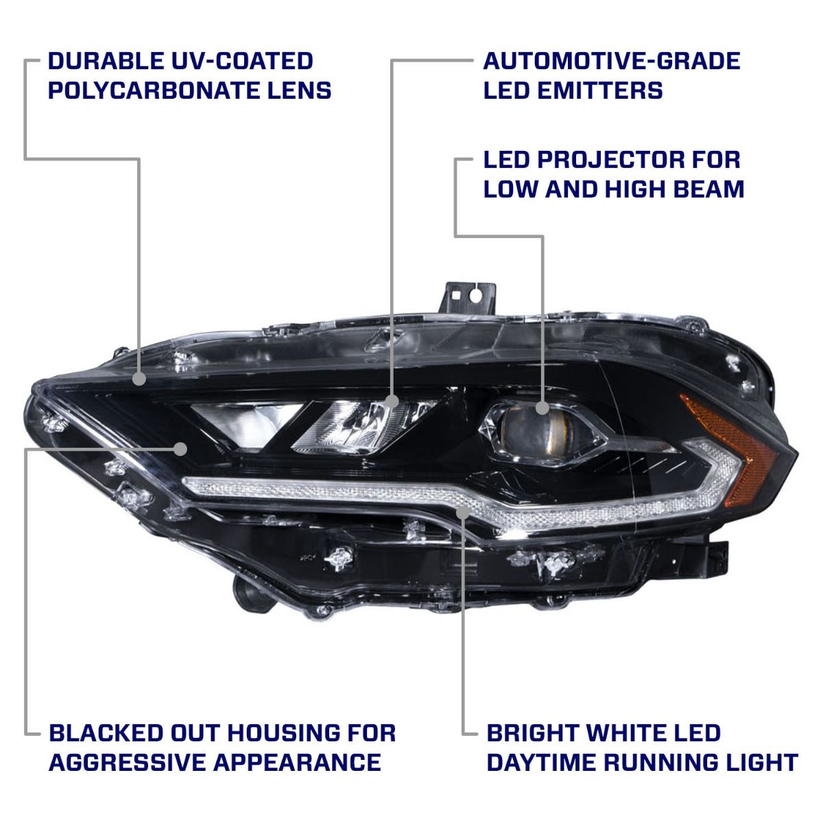 2018-2023 Ford Mustang LED Headlights
