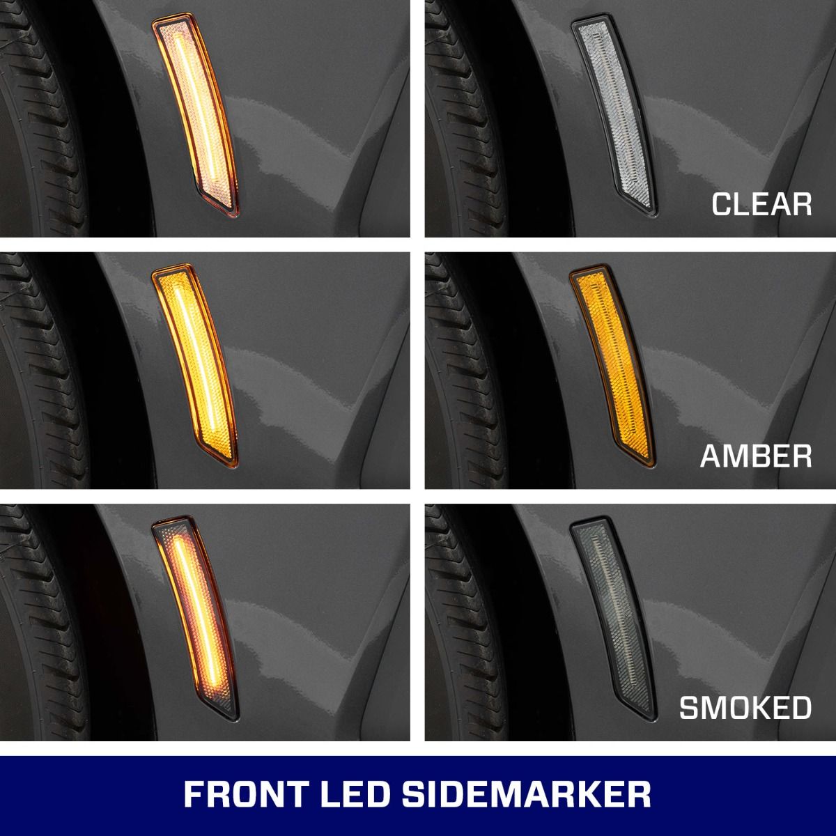 Juego de luces LED de posición laterales para Ford Mustang 2024+