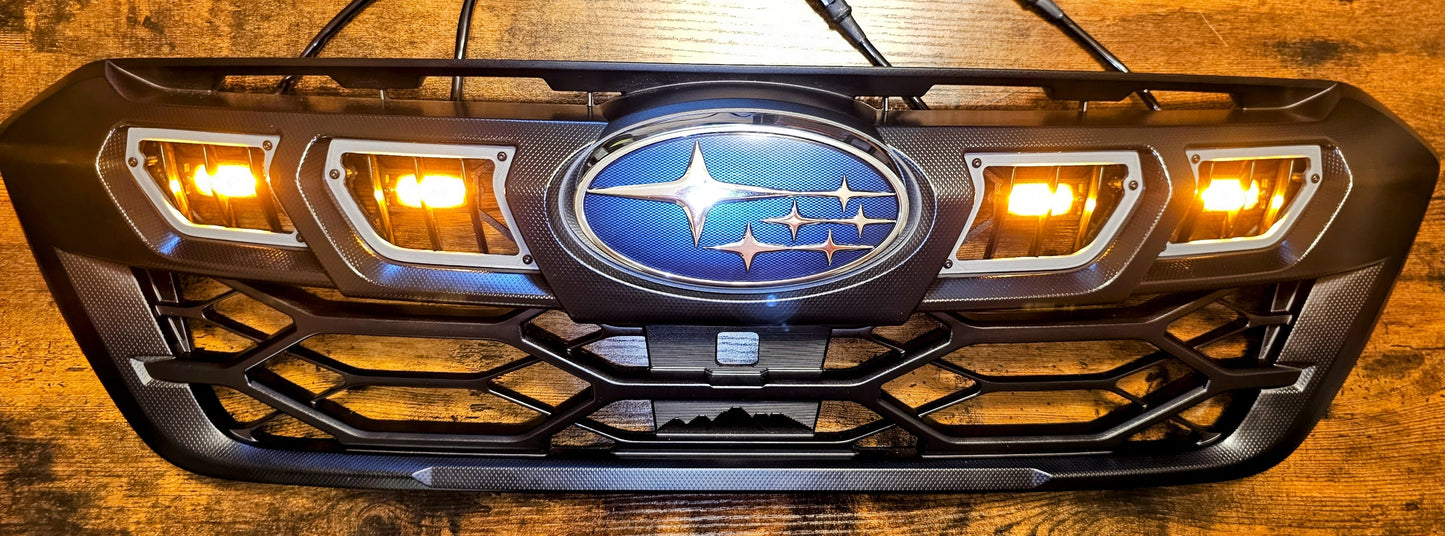 2024-2025 Subaru Outback Wilderness LED Raptor Grille Lights (Type 4)