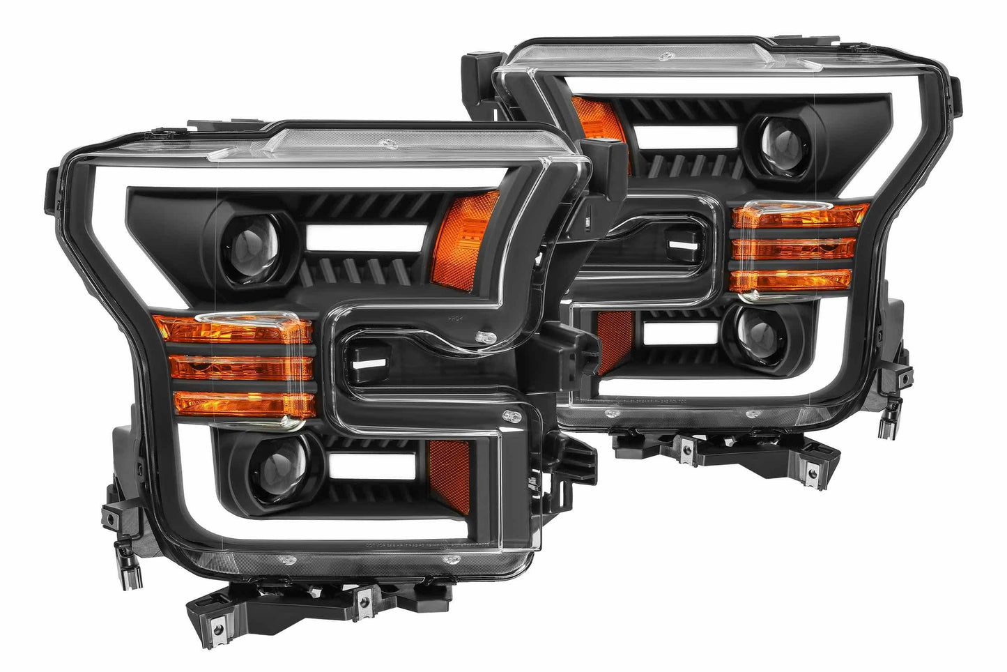Faros delanteros LED ARex Luxx: Ford F150 (15-17) - Negro azabache (juego)