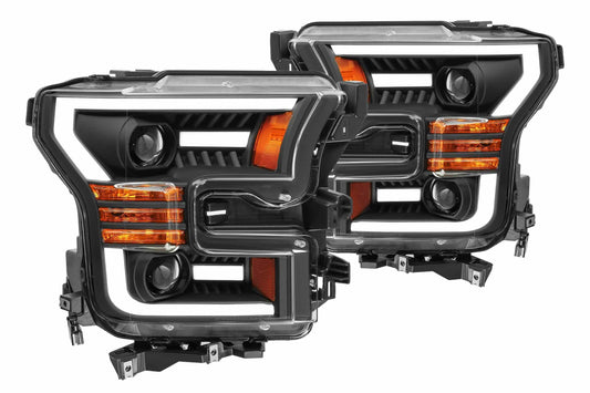 ARex Luxx LED Headlights: Ford F150 (15-17) - Jet Black (Set)