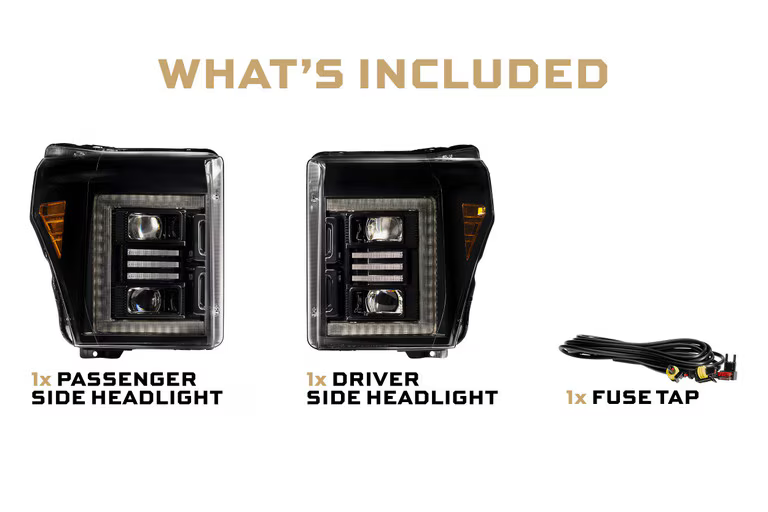 Faros LED híbridos XB: Ford Super Duty (11-16) (par/ajustable)