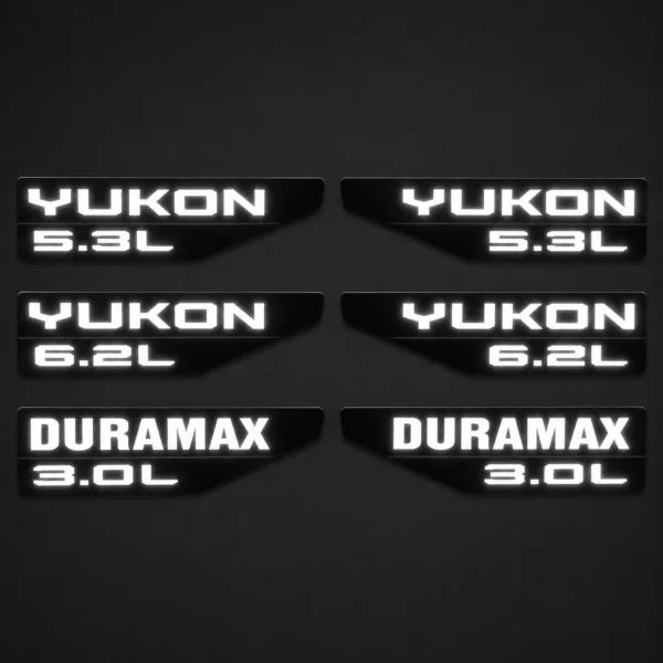 2021+ GMC Yukon LED Illuminated Fender Badges