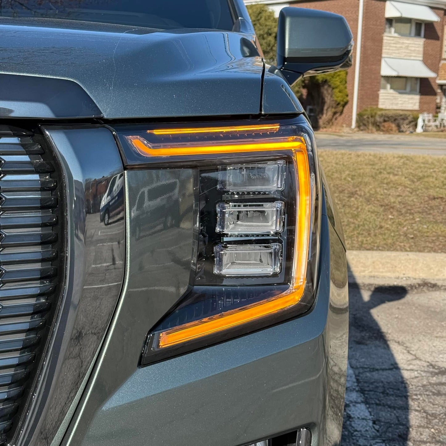 Arnés de faros LED OEM DRL ámbar GMC Sierra 2022+