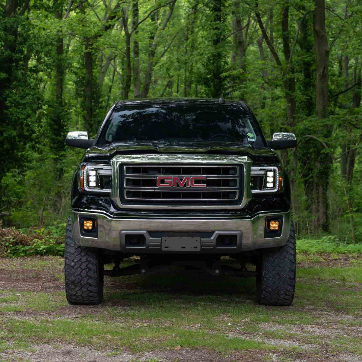 Faros delanteros LED con proyector para GMC Sierra 1500 14-18 y GMC Sierra 2500/3500 15-19 (par)