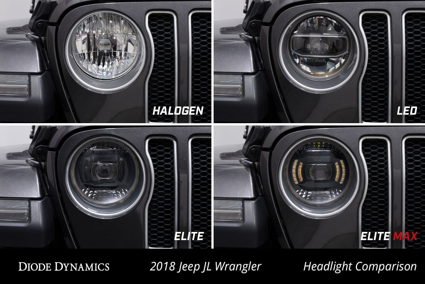 Elite LED Headlamps for 2018+ Jeep JL Wrangler