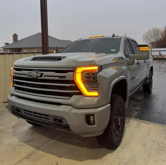 Arnés de faros LED OEM DRL ámbar GMC Sierra 2022+