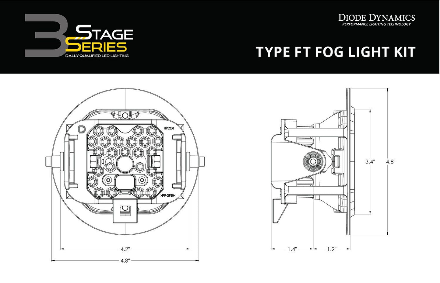 SS3 LED Fog Light Kit for 2006-2014 Ford F-150