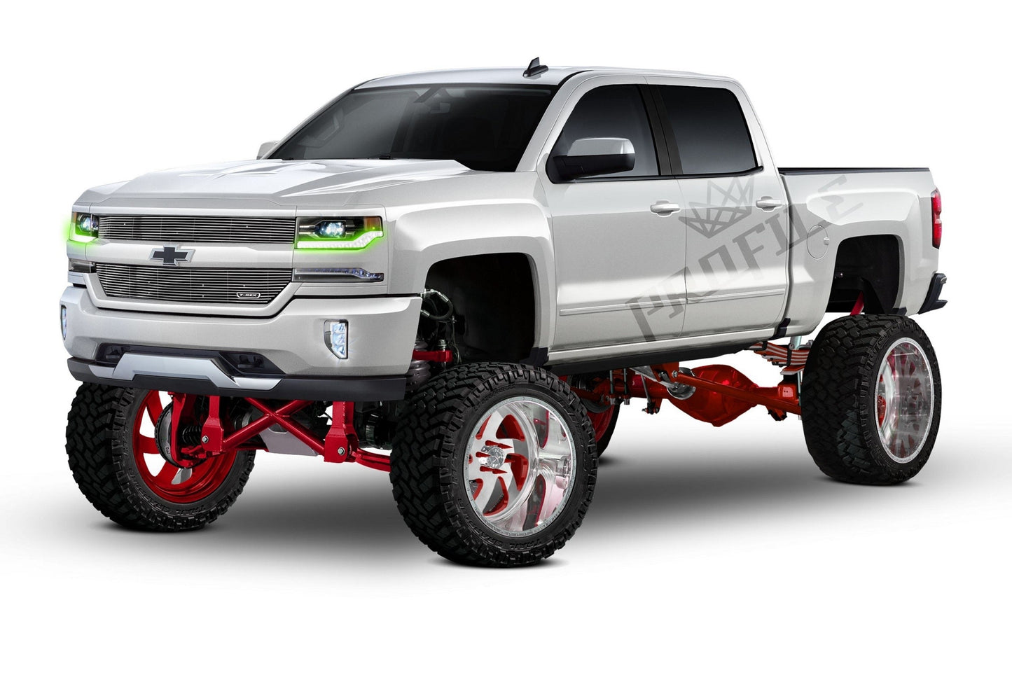 Placas DRL de píxeles de perfil: Chevrolet Silverado 2016+ (juego)