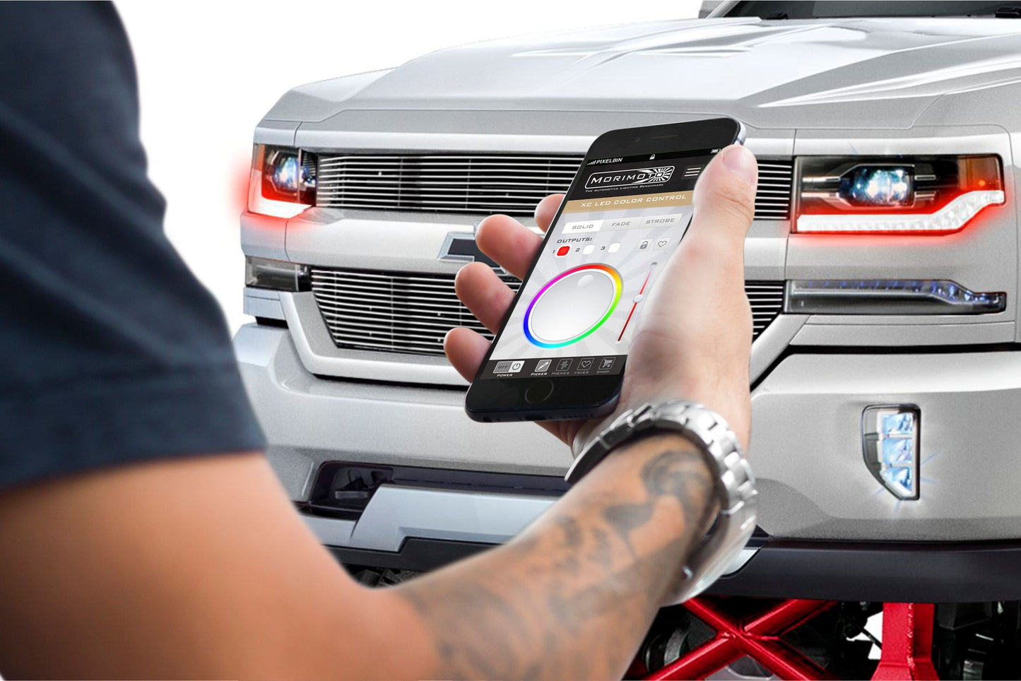 Placas DRL de píxeles de perfil: Chevrolet Silverado 2016+ (juego)