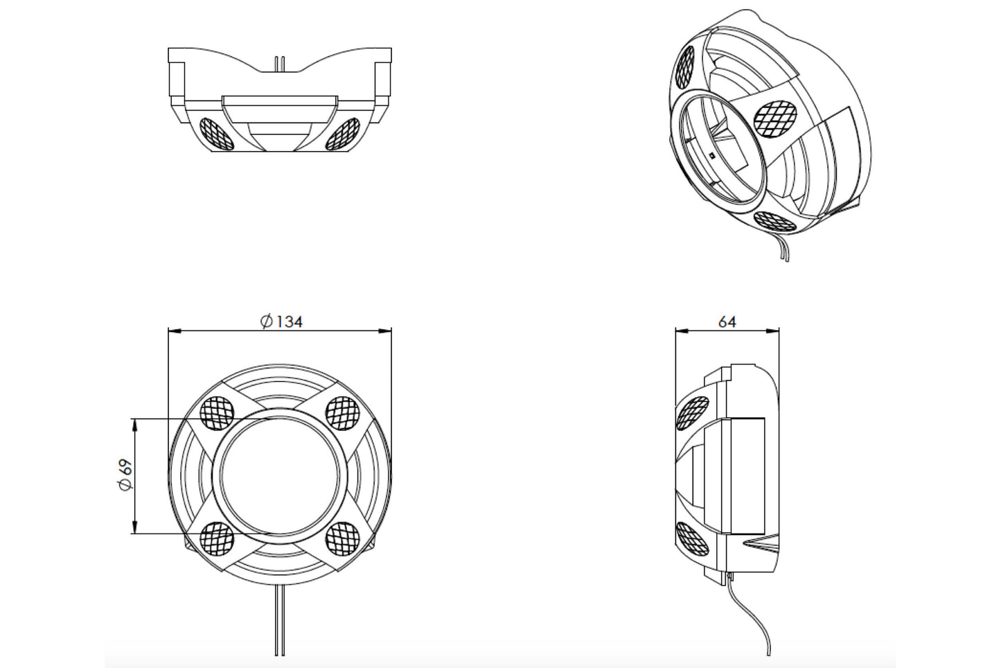 Panamera 1.0 (Weiß/Bernsteinfarbene LED-Umschaltung)
