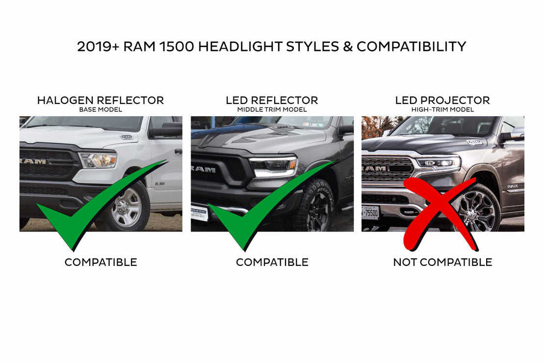 Faros LED XB: Dodge Ram 1500 (2019+) (par/ASM) (2.ª generación)