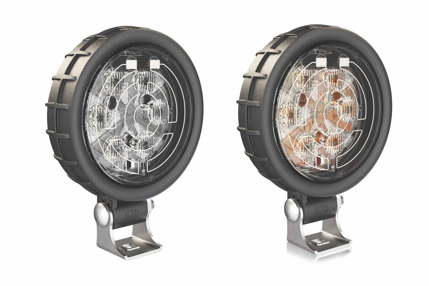 JW Speaker: 670F-12/24V LED Worklamp RED