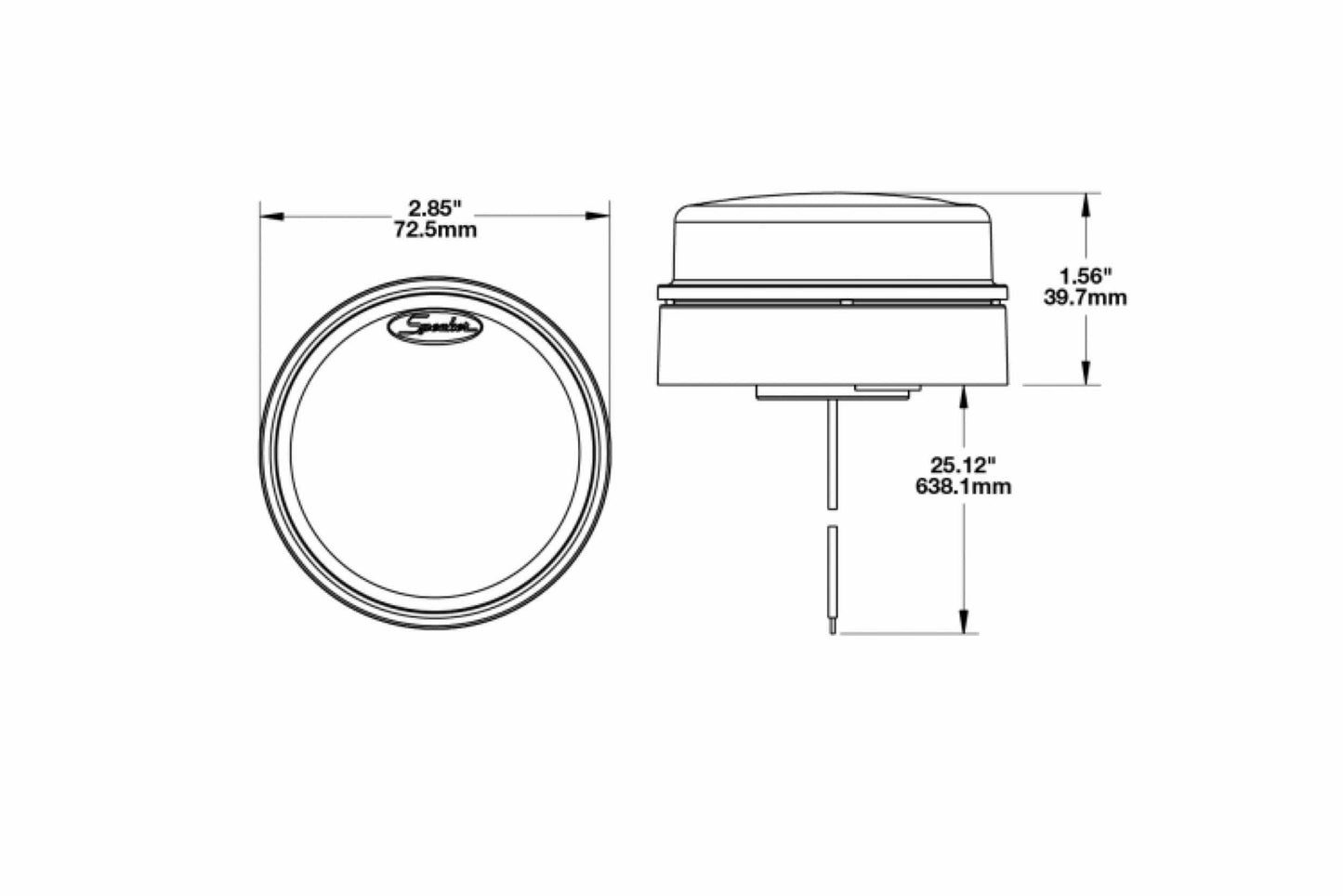 Altavoz JW: 217-12/24 V (cada uno / rojo / parada y cola / sin soporte)