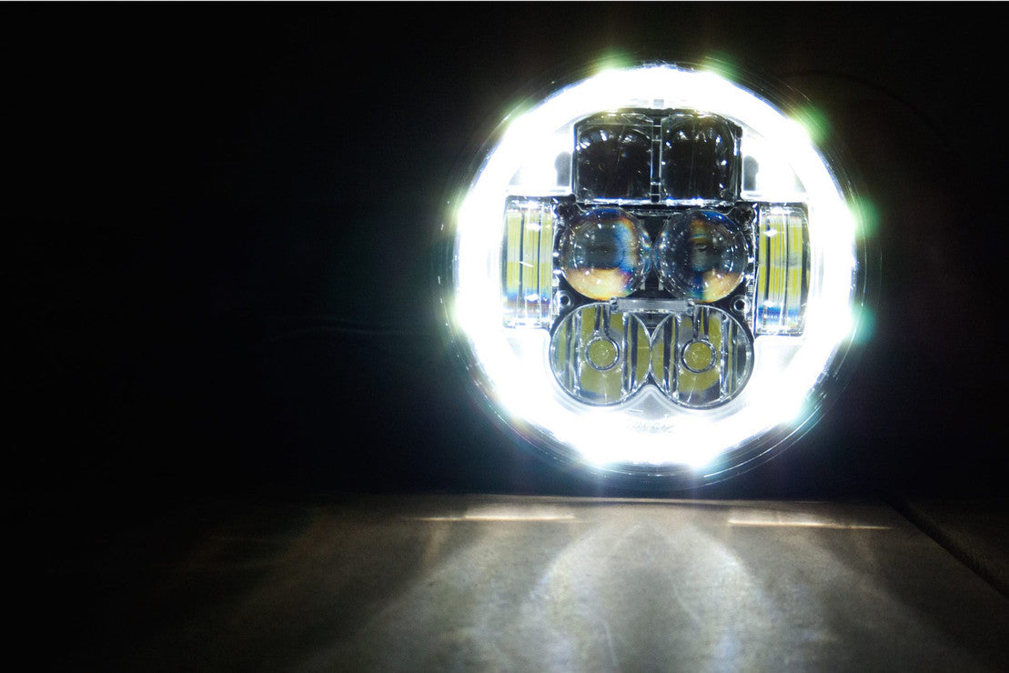 Altavoz JW: 8690M - Faro LED de 12 V (cromado) - no adaptable