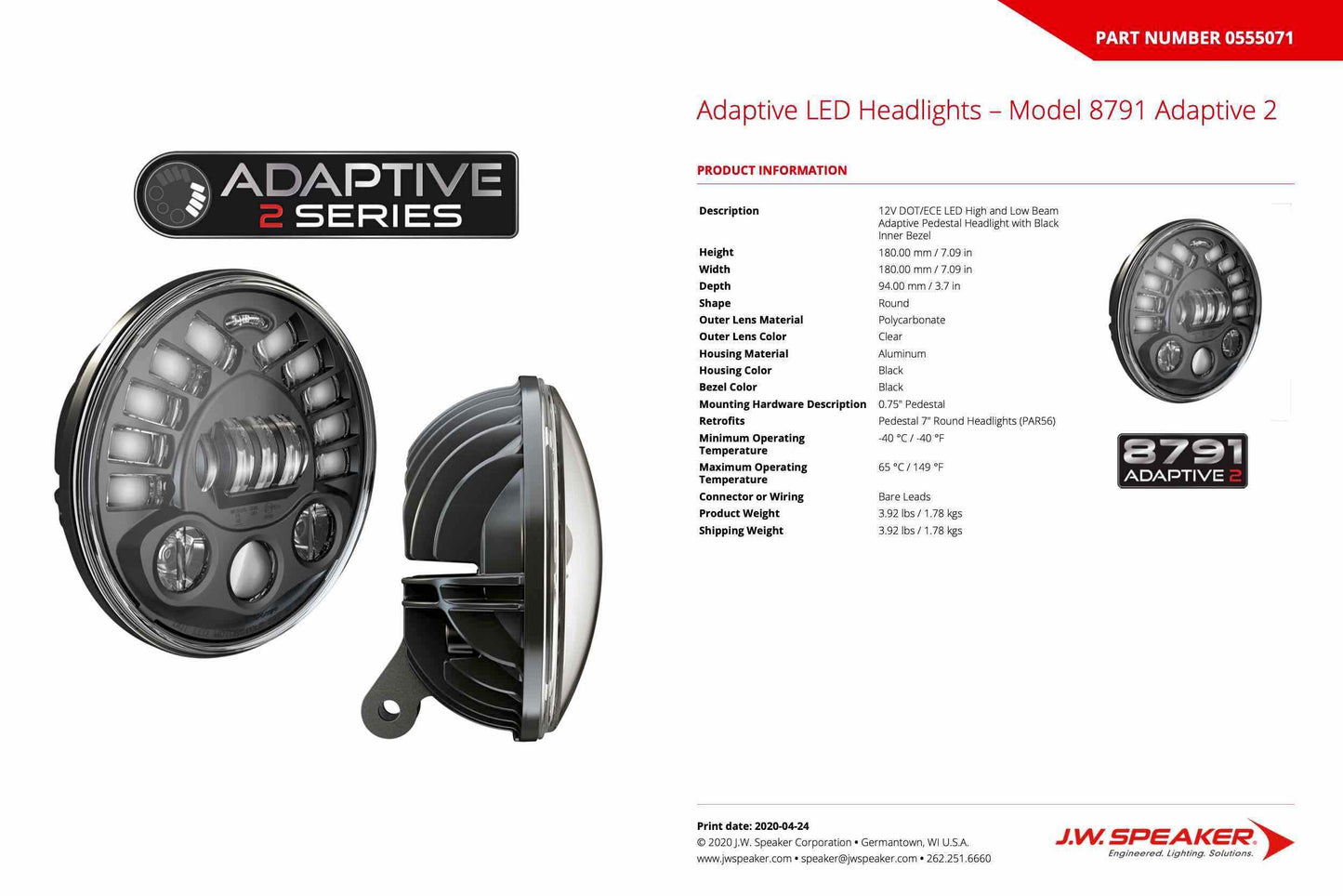 Altavoz JW: 8791A2-12V Montaje en pedestal (negro)