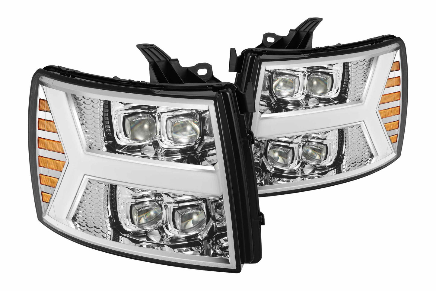 Faros delanteros LED ARex Nova: Chevy Silverado 1500 (07-13) - Negro azabache (juego)