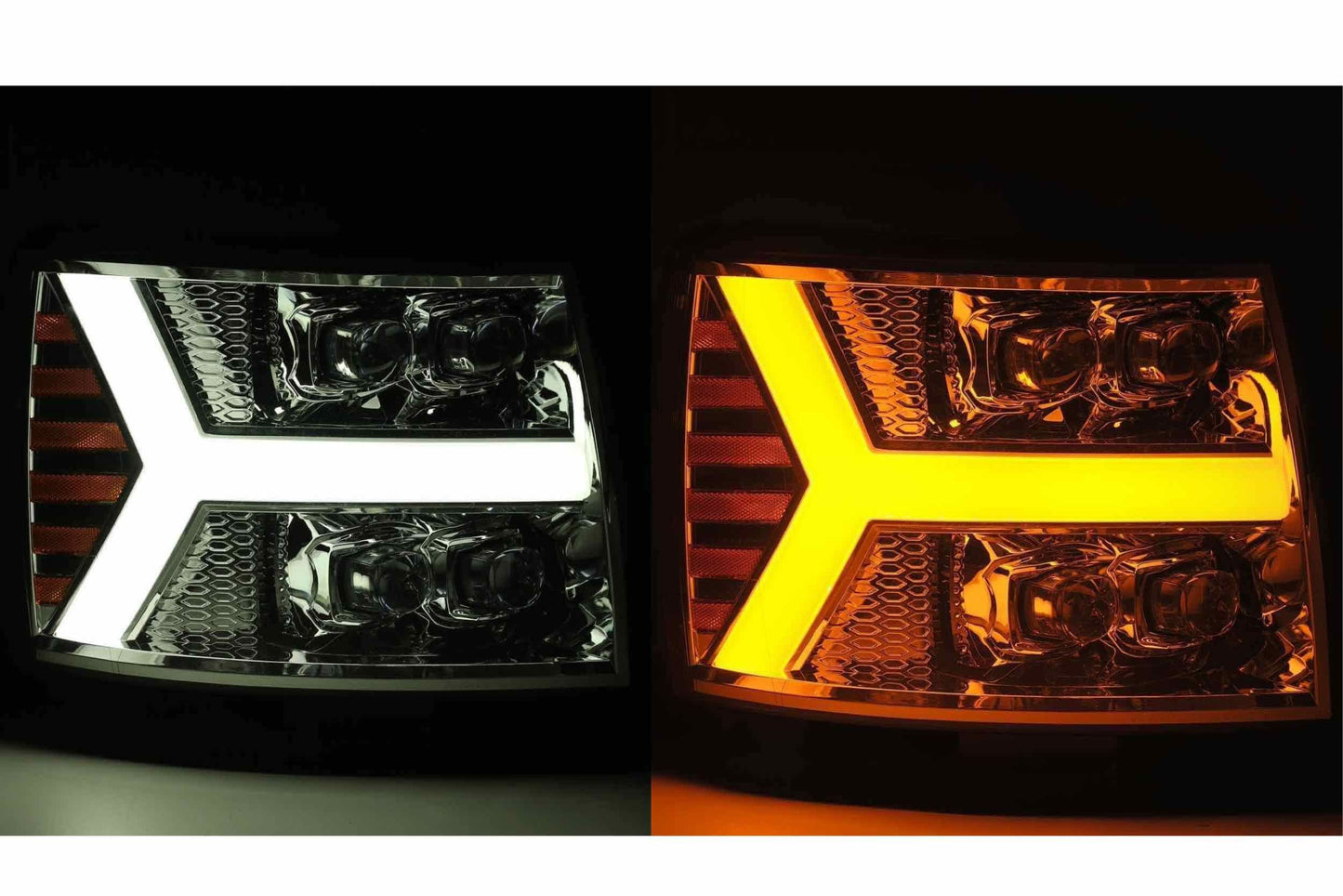 Faros delanteros LED ARex Nova: Chevy Silverado 1500 (07-13) - Negro azabache (juego)