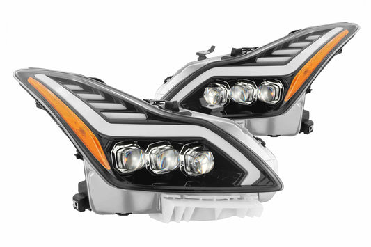 Faros delanteros LED ARex Nova: Infiniti G37 / Q60 (08-15) - Negro brillante (juego)