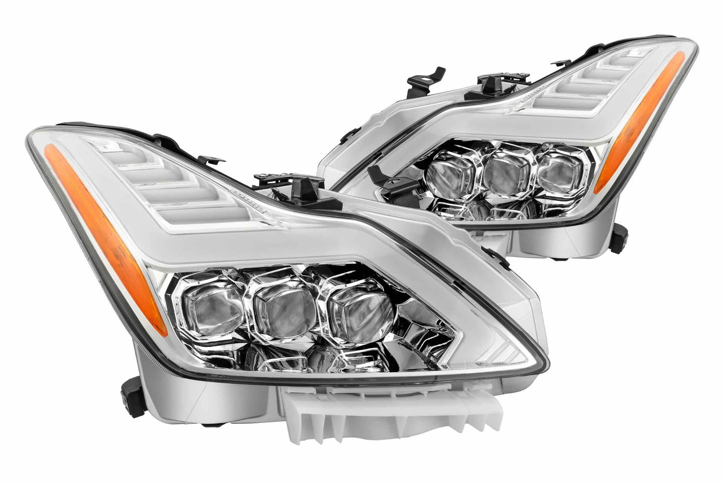 ARex Nova LED Headlights: Infiniti G37 / Q60 (08-15) - Matte Black / Chrome (Set)