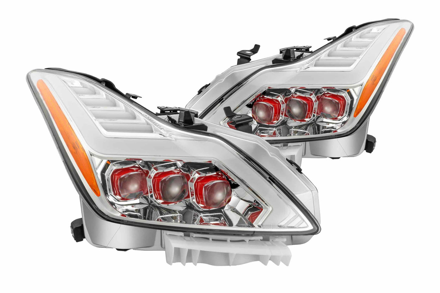 Faros delanteros LED ARex Nova: Infiniti G37 / Q60 (08-15) - Negro mate / Cromado (juego)