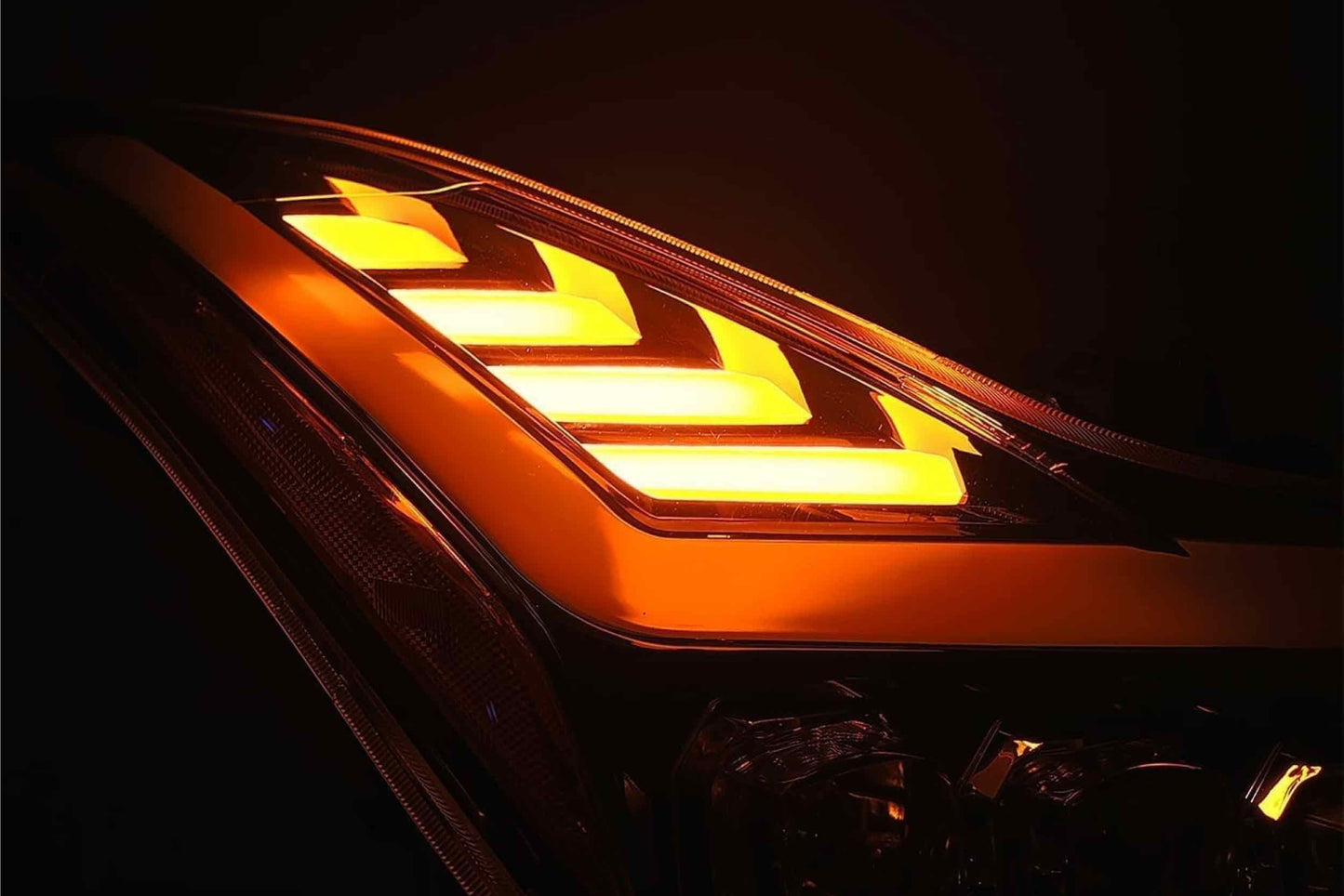 Faros delanteros LED ARex Nova: Infiniti G37 / Q60 (08-15) - Negro mate / Cromado (juego)