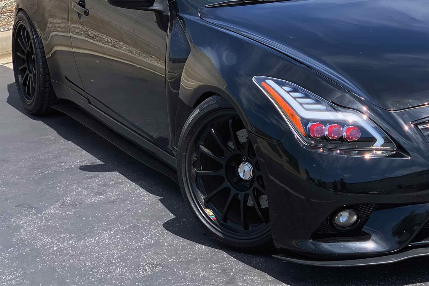 Faros delanteros LED ARex Nova: Infiniti G37 / Q60 (08-15) - Negro mate / Cromado (juego)