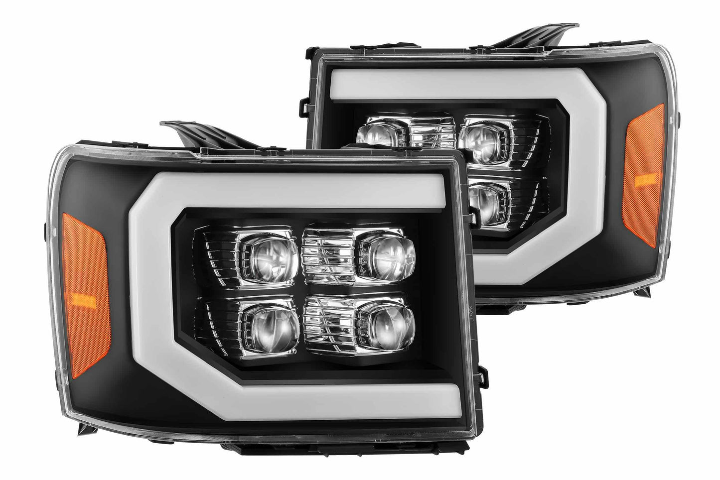 Faros delanteros LED ARex Nova: GMC Sierra (07-13) - Negro (juego)