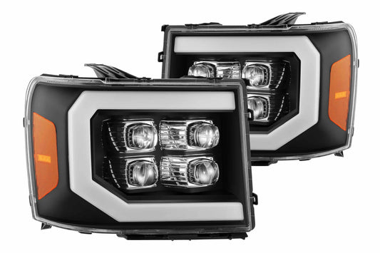 Faros delanteros LED ARex Nova: GMC Sierra (07-13) - Negro (juego)