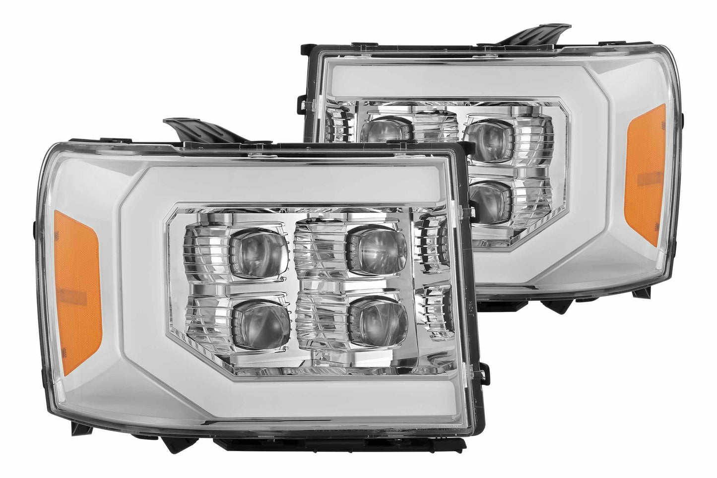 Faros delanteros LED ARex Nova: GMC Sierra (07-13) - Negro (juego)