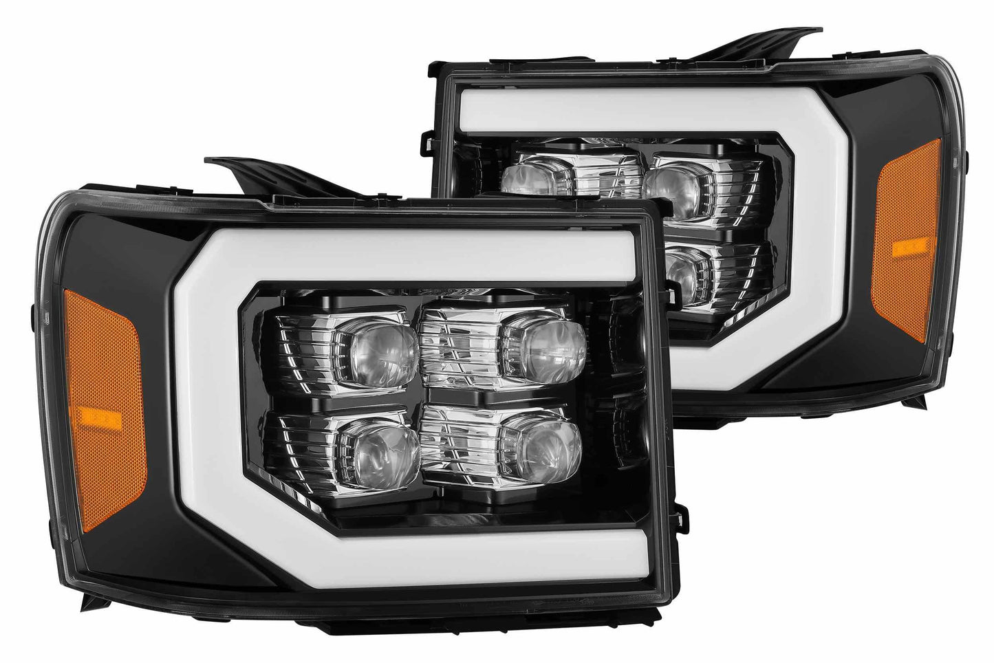 Faros delanteros LED ARex Nova: GMC Sierra (07-13) - Negro (juego)