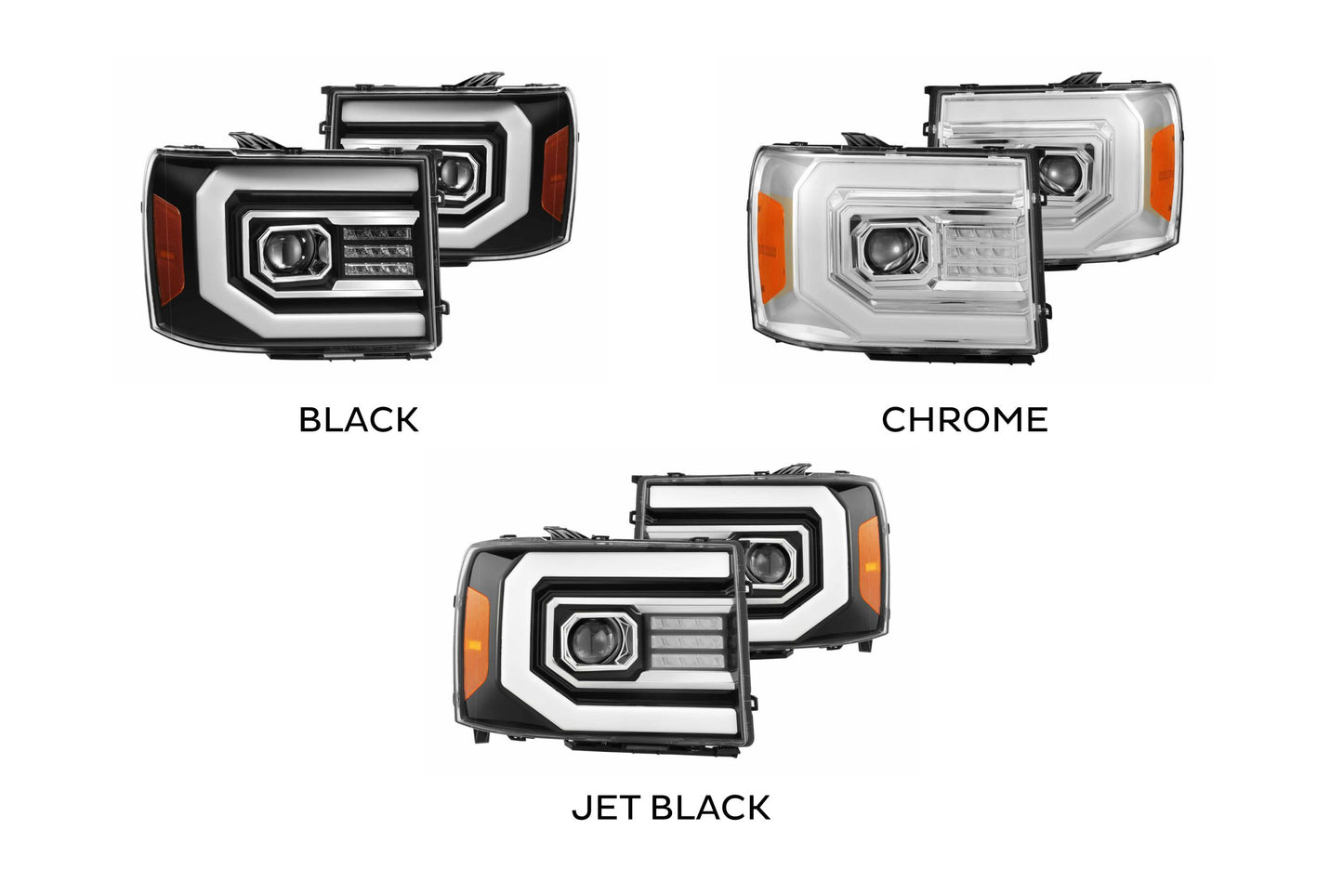 2007-2013 GMC Sierra Luxx LED Headlights