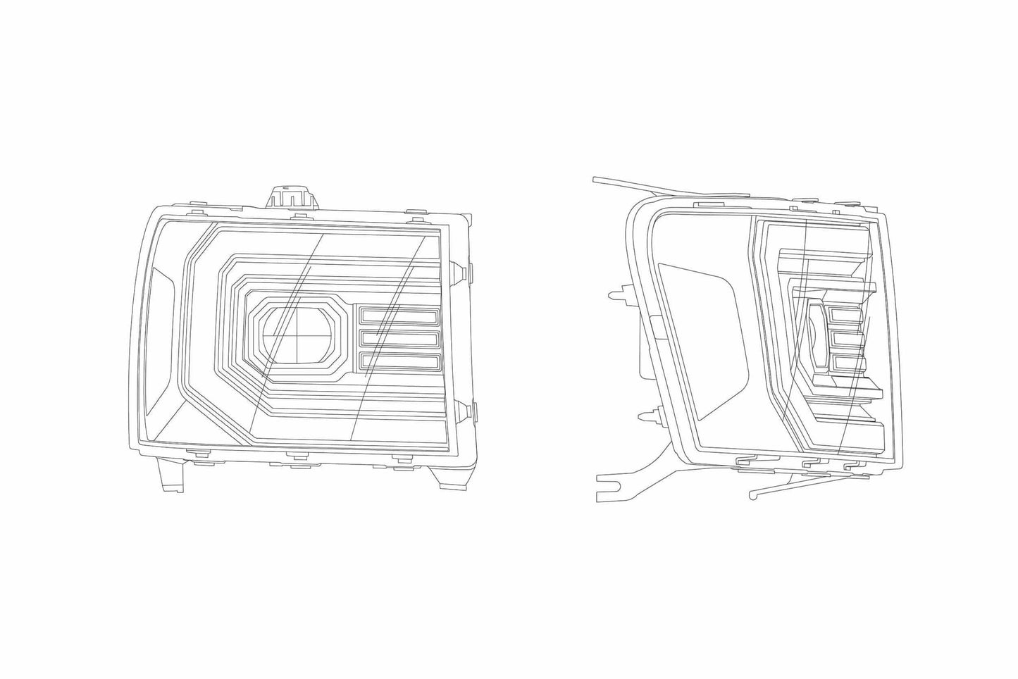 2007-2013 GMC Sierra Luxx LED Headlights