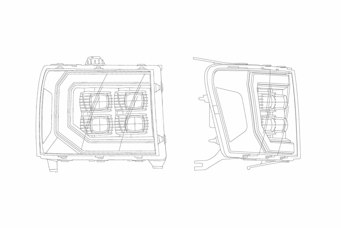 2007-2013 GMC Sierra Luxx LED Headlights