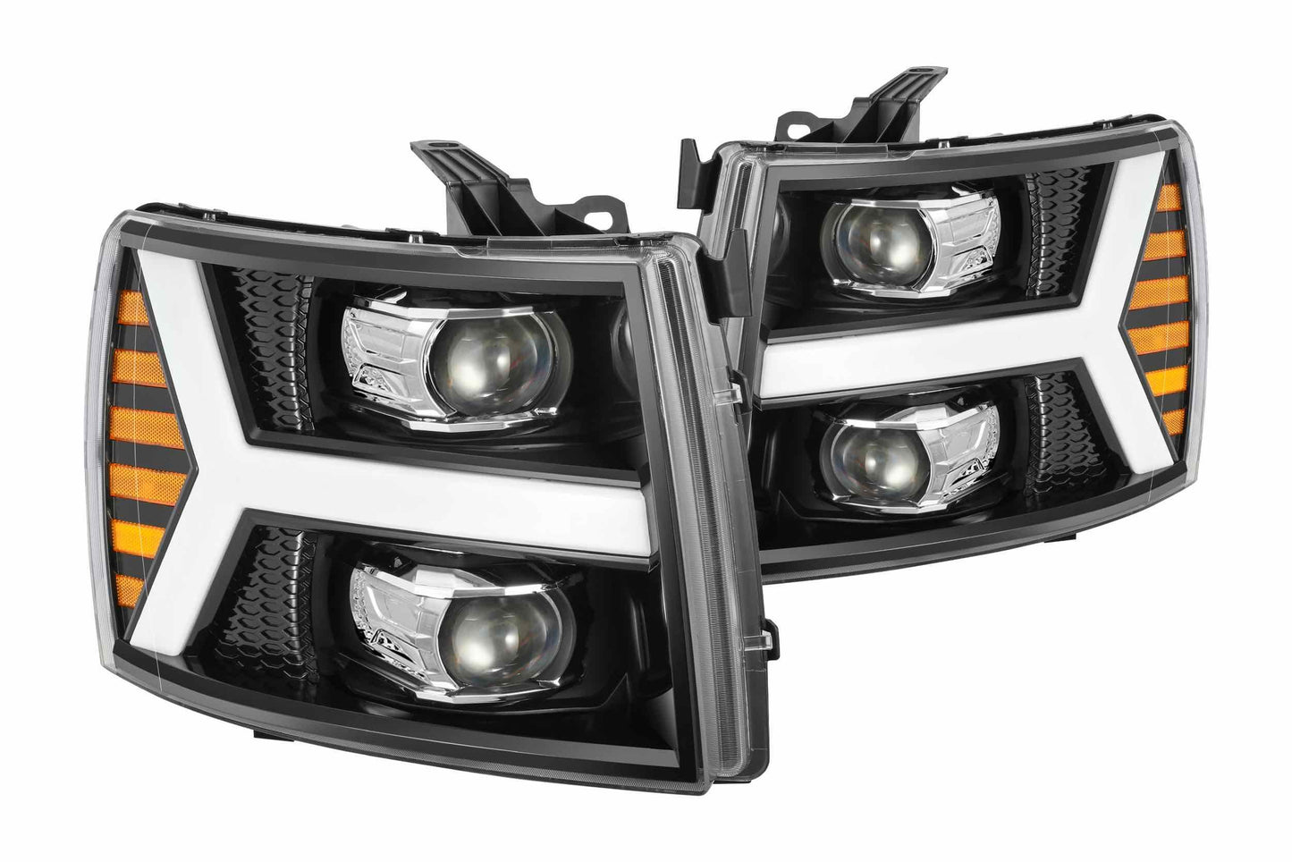 Faros delanteros halógenos ARex Pro: Chevy Silverado 1500 (07-13) - Negro azabache (juego)