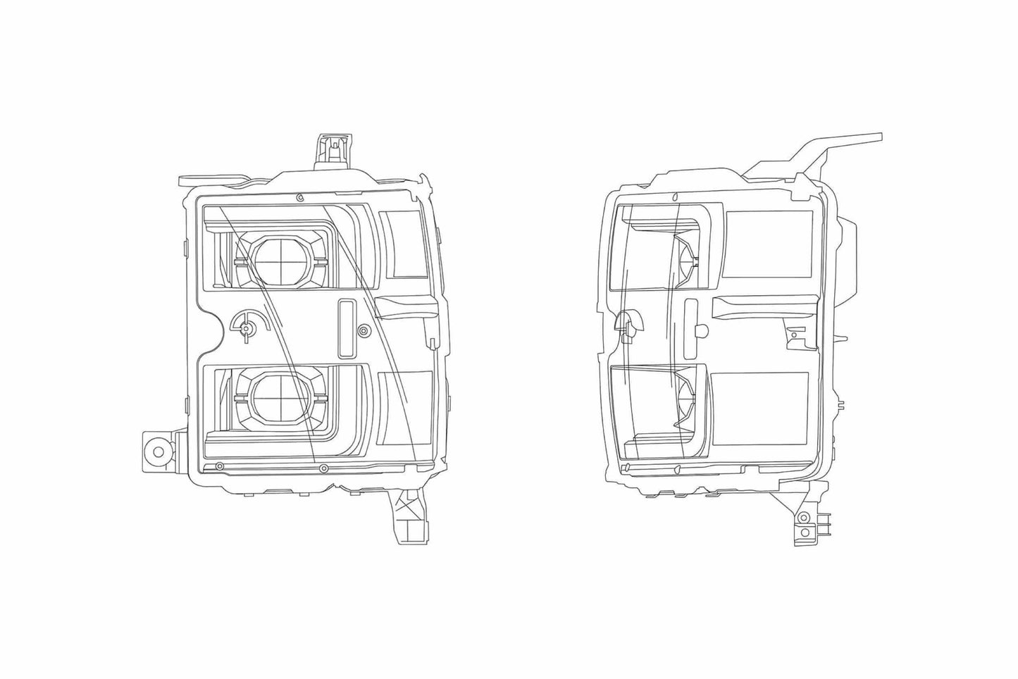 Faros delanteros halógenos ARex Pro: Chevy Silverado HD (15-19) - Cromados (juego)