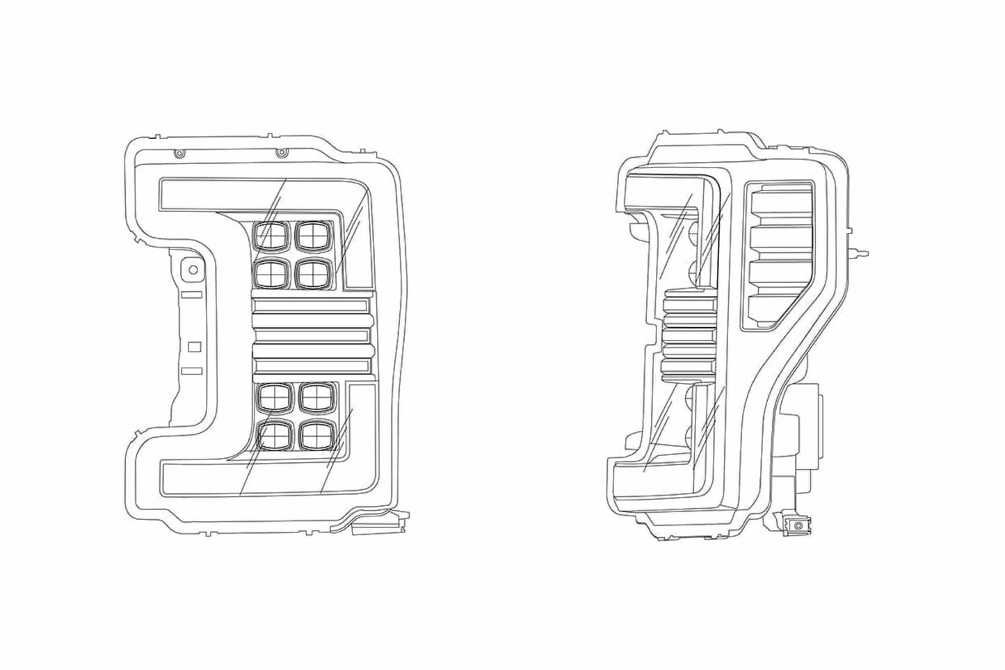 Faros delanteros LED ARex Nova: Ford Super Duty (17-19) - Negro (juego)