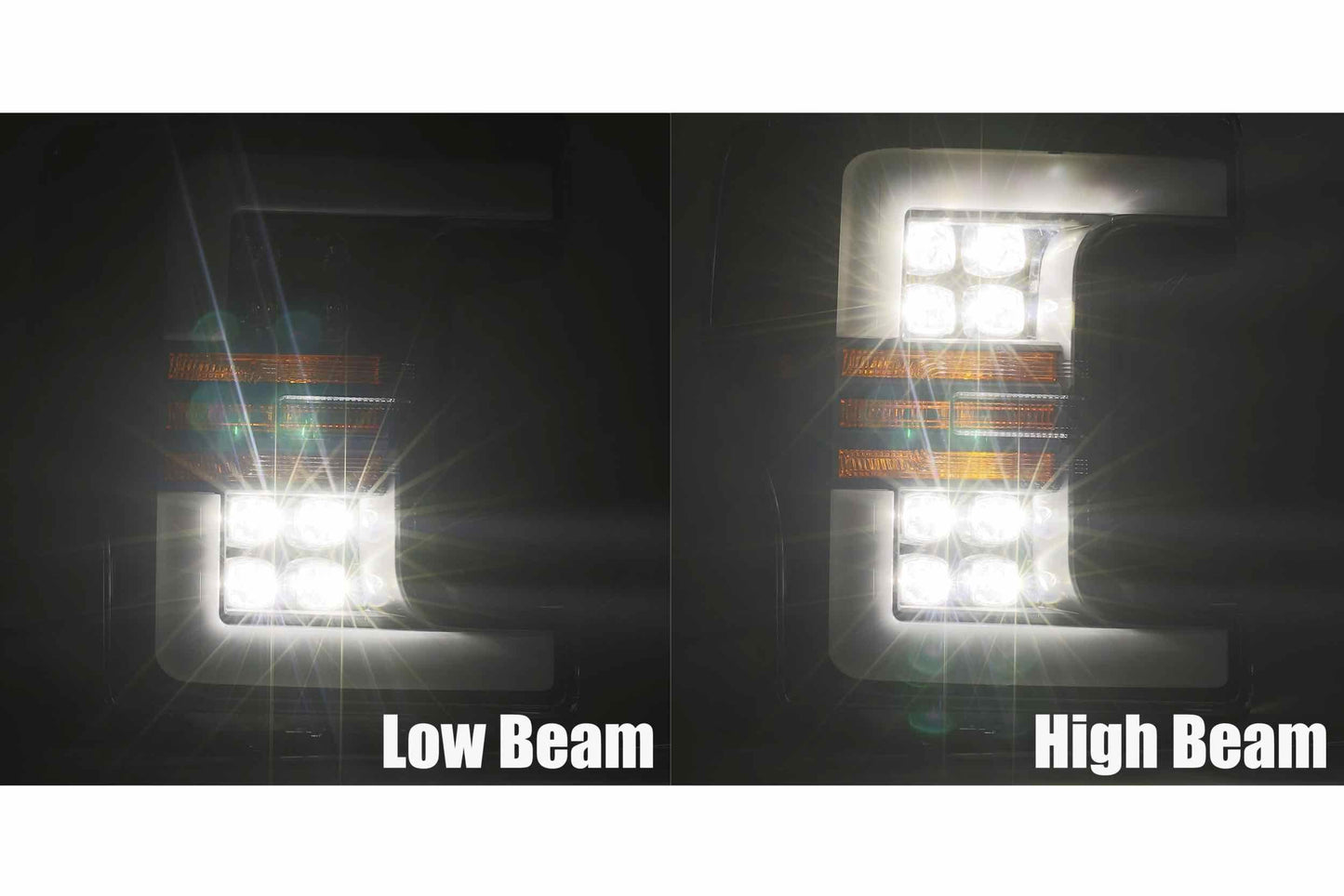 Faros delanteros LED ARex Nova: Ford Super Duty (17-19) - Negro (juego)