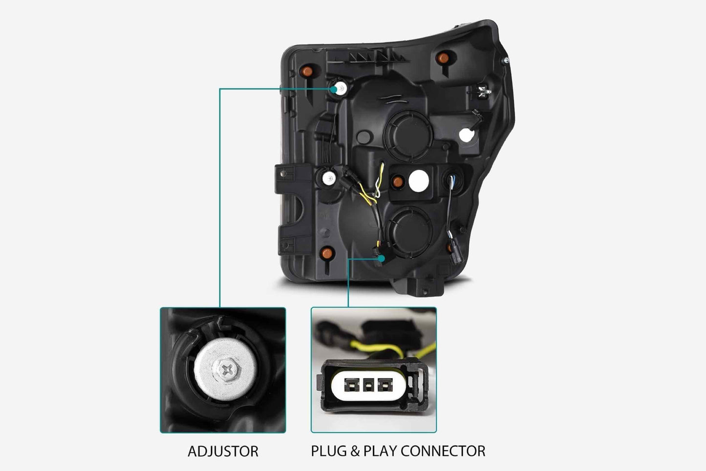 Faros delanteros halógenos ARex Pro: Ford Super Duty (11-16) - Cromados (juego)