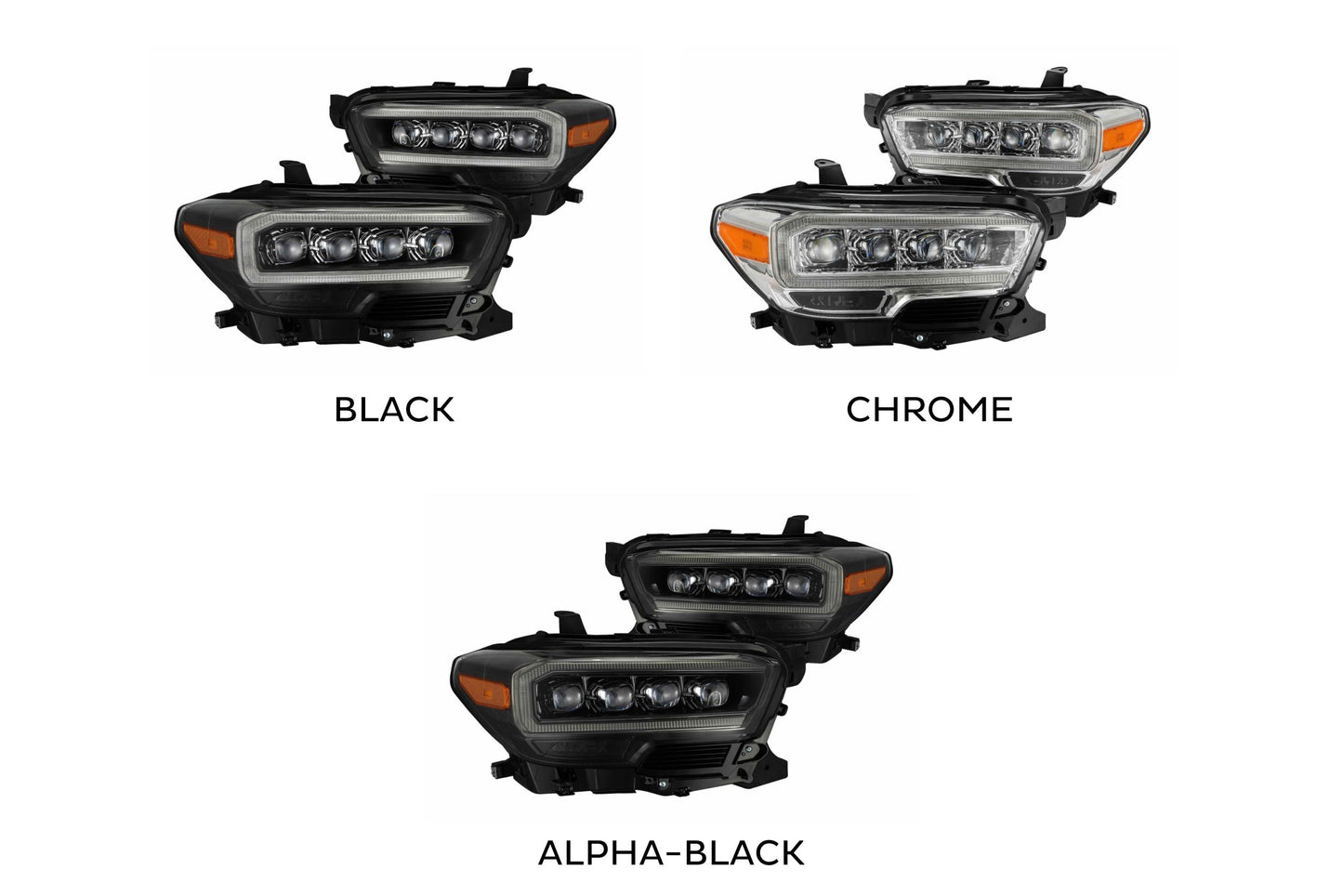 Faros delanteros LED ARex Nova: Toyota Tacoma (16-20) - Negro (juego)