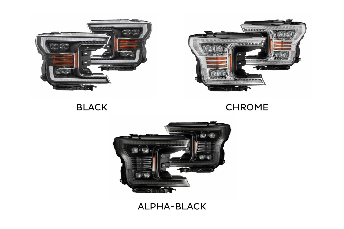 Faros delanteros LED ARex Nova: Ford F150 (18-20) - Alpha-Black (juego)