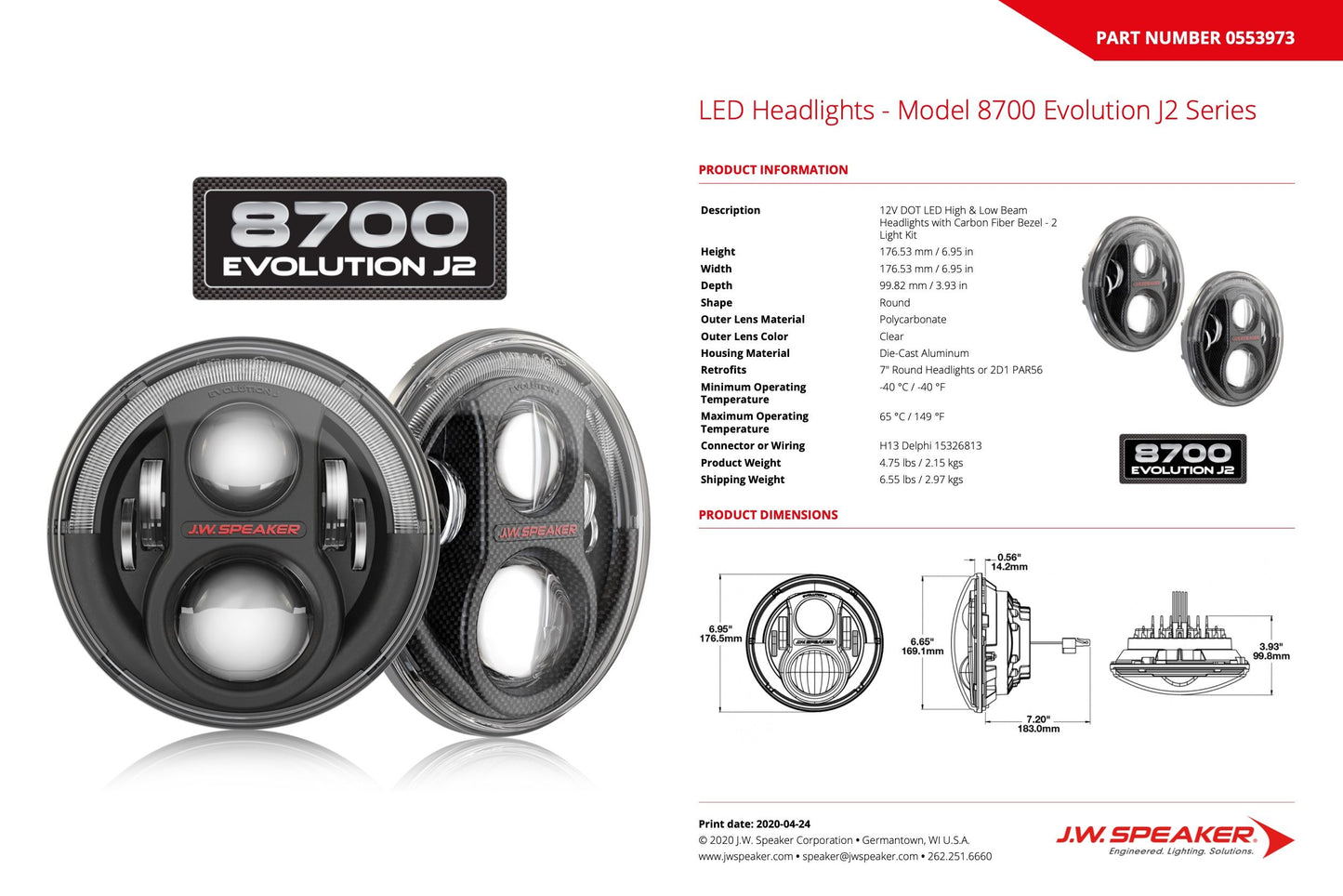 JW-Lautsprecher: 8700-EVOJ2-12V DOT BLK (SET)