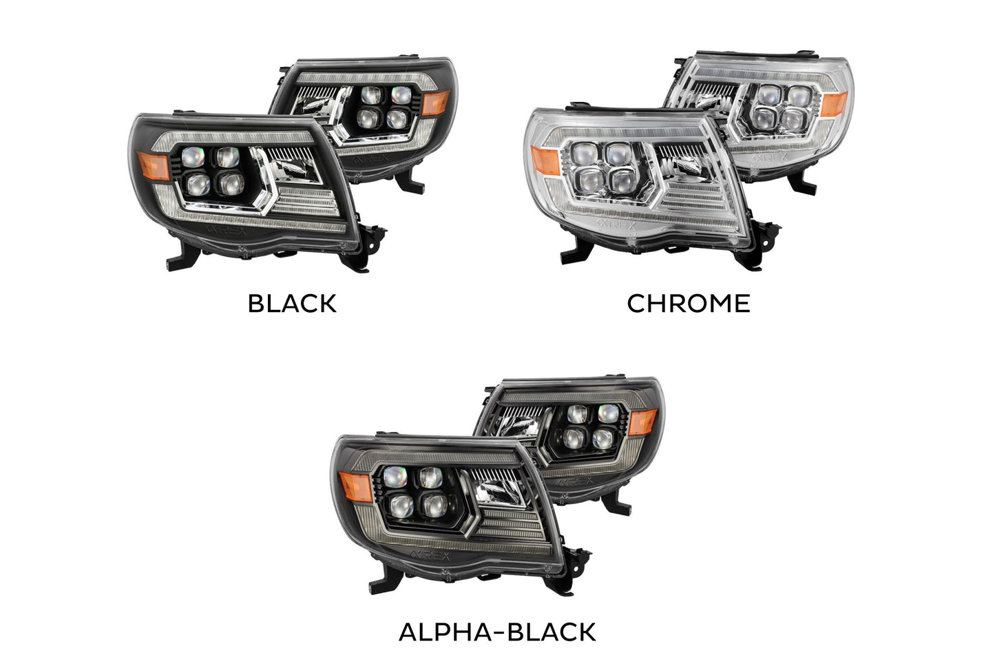 Faros delanteros LED ARex Nova: Toyota Tacoma (05-11) - Cromados (juego)