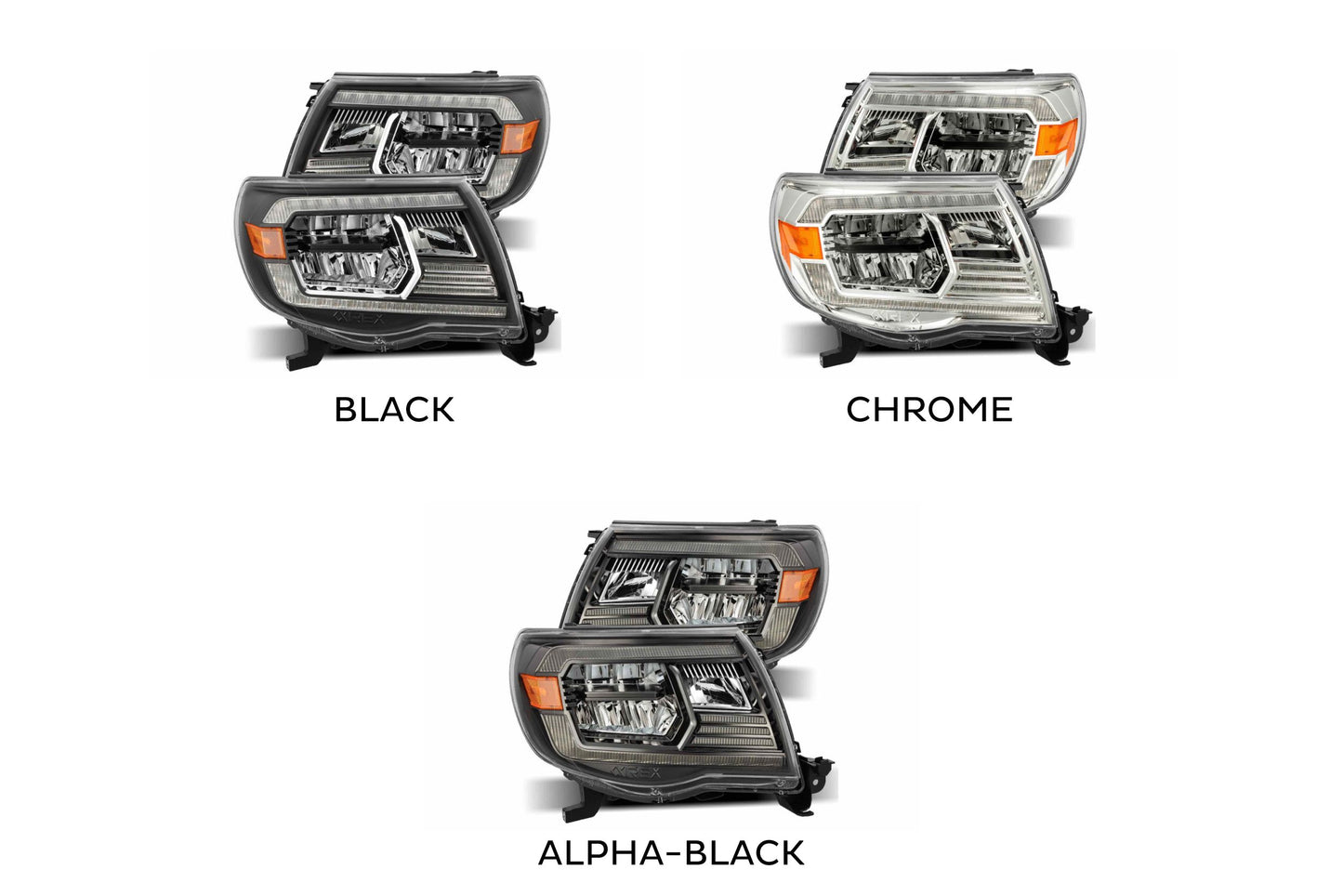 Faros delanteros LED ARex Luxx: Toyota Tacoma (05-11) - Cromados (reflector/juego)